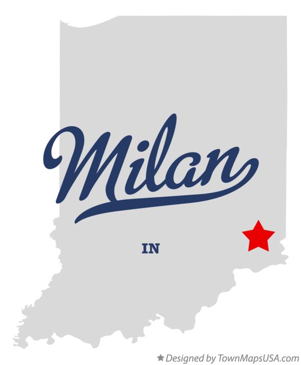 Map of Milan Indiana IN