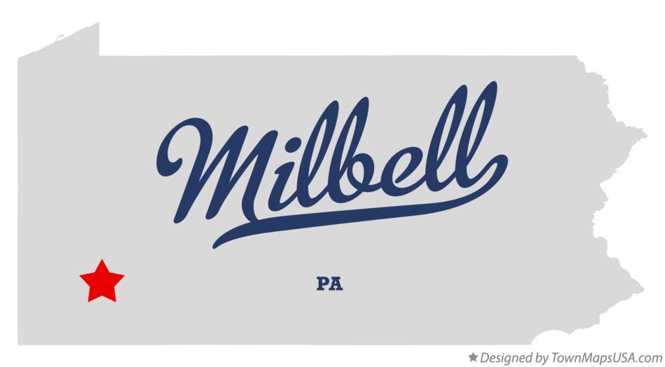 Map of Milbell Pennsylvania PA