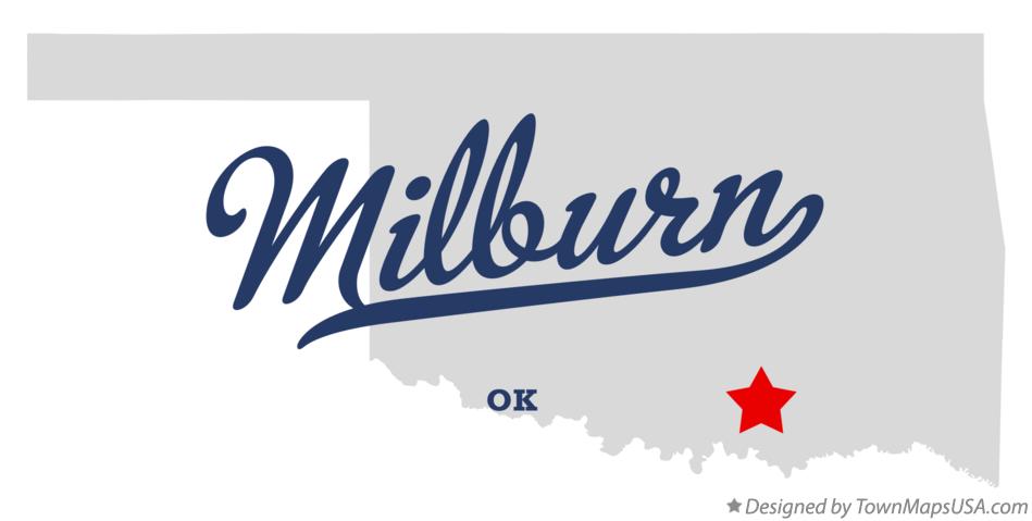 Map of Milburn Oklahoma OK