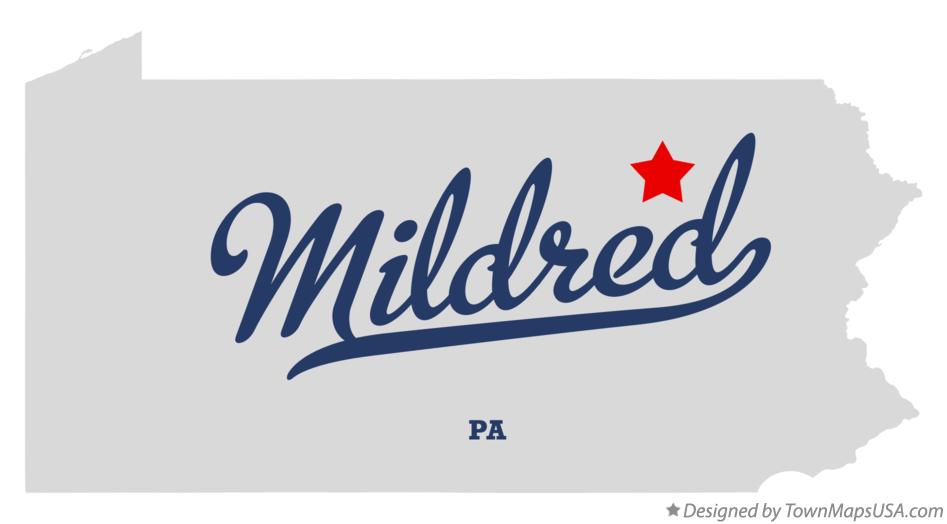 Map of Mildred Pennsylvania PA