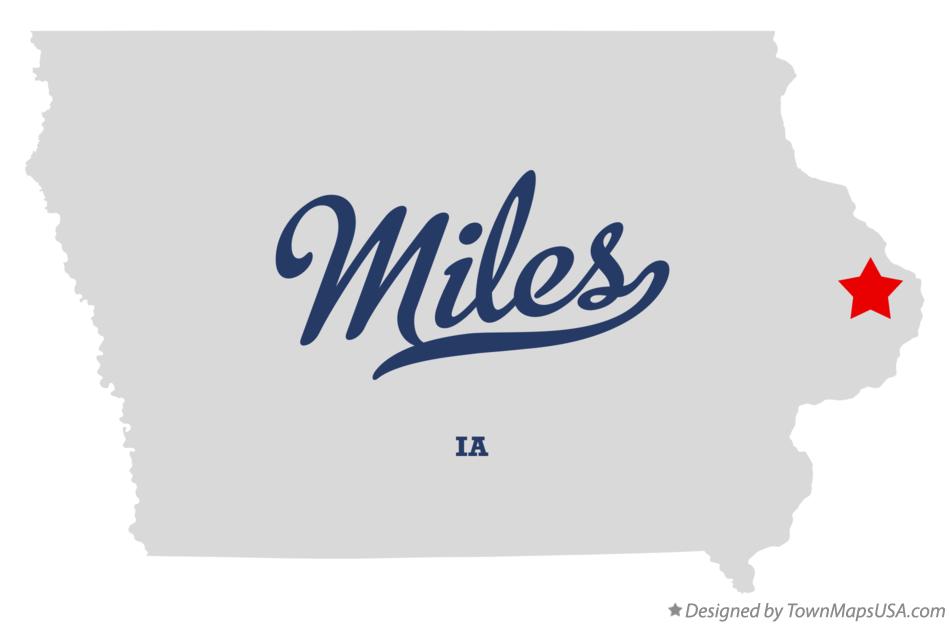 Map of Miles Iowa IA