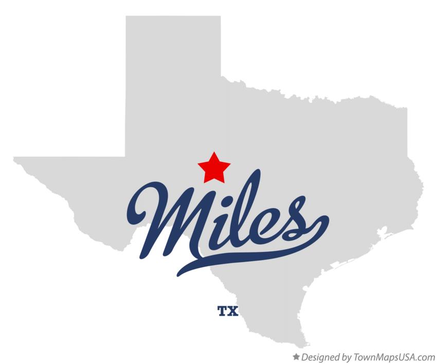 Map of Miles Texas TX