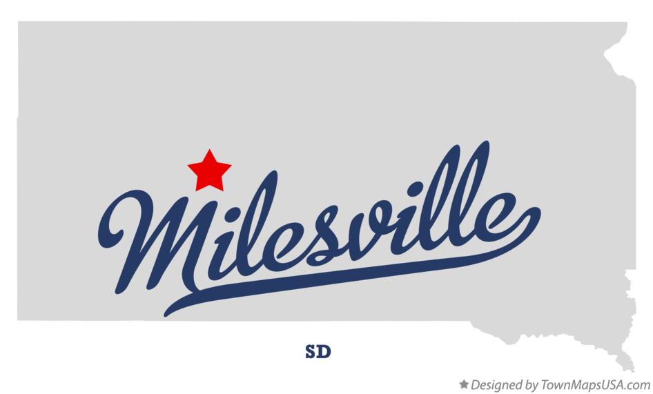 Map of Milesville South Dakota SD