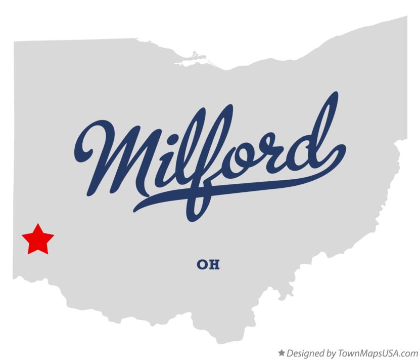 Map of Milford Ohio OH