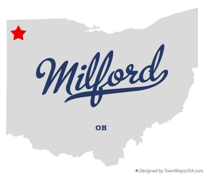 Map of Milford Ohio OH