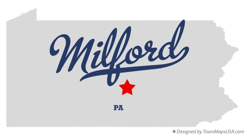 Map of Milford Pennsylvania PA