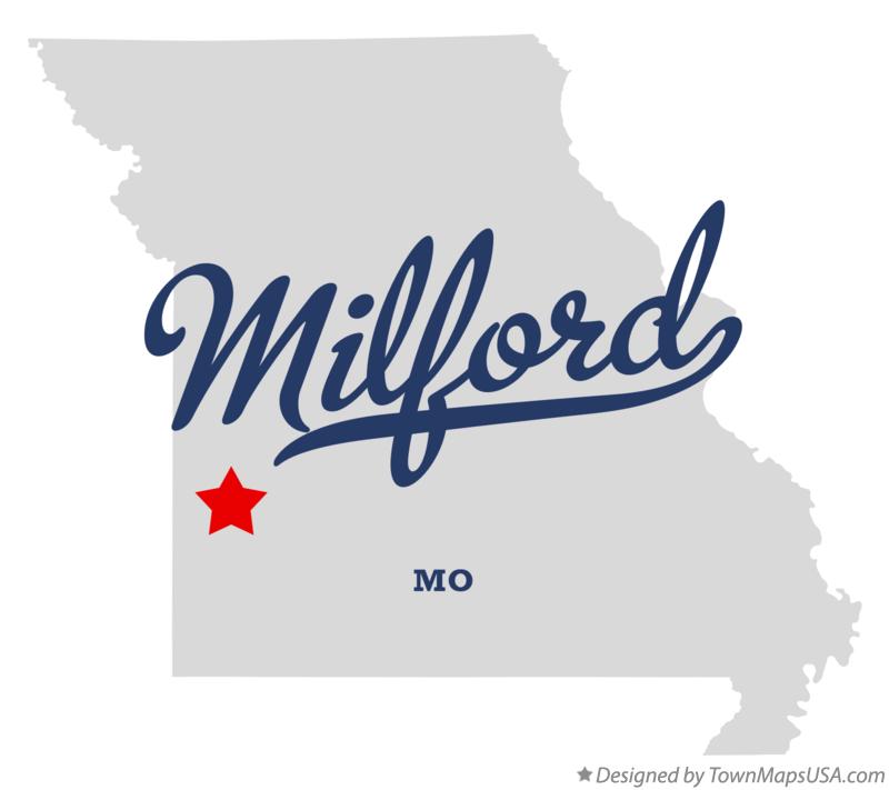 Map of Milford Missouri MO