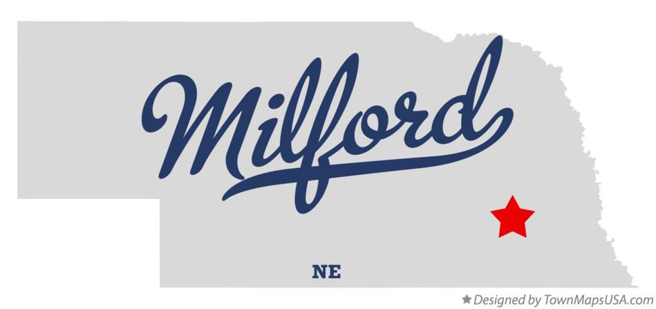 Map of Milford Nebraska NE