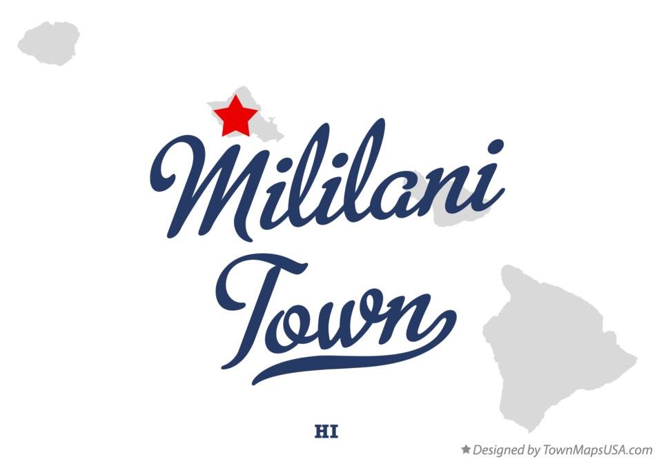 Map of Mililani Town Hawaii HI