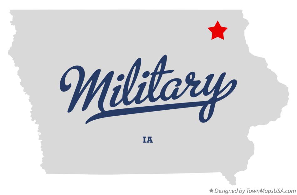Map of Military Iowa IA