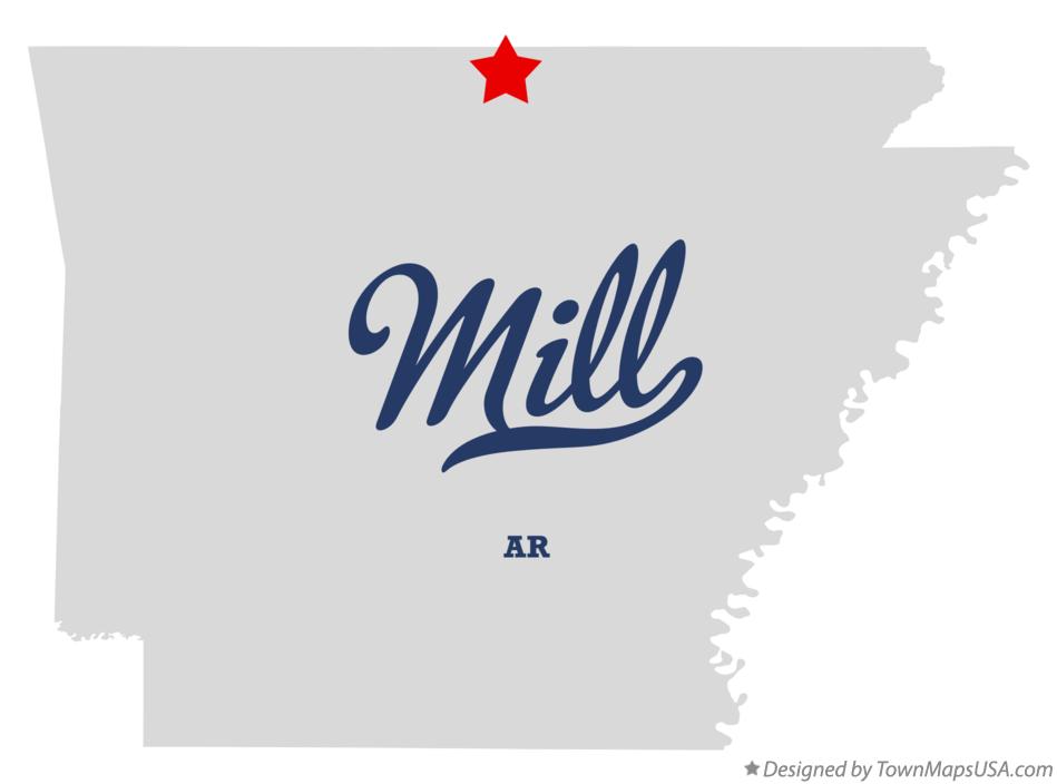 Map of Mill Arkansas AR
