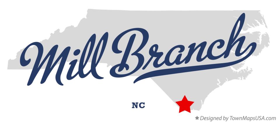 Map of Mill Branch North Carolina NC