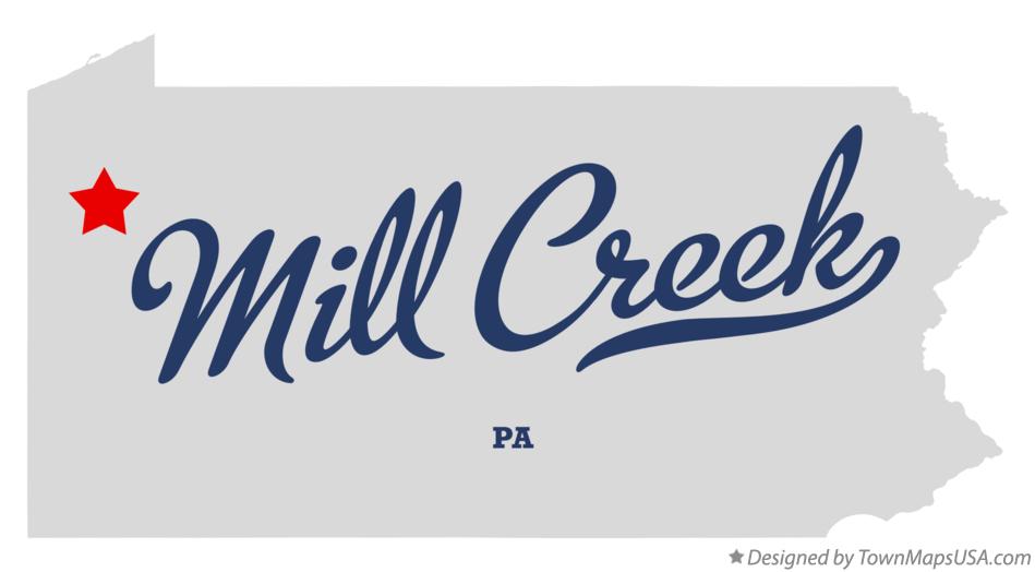 Map of Mill Creek Pennsylvania PA