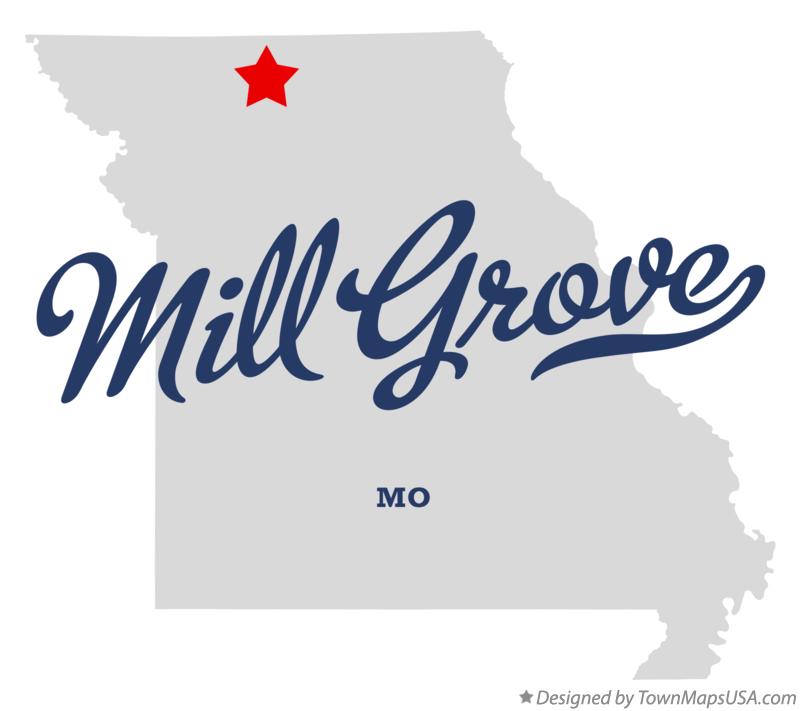 Map of Mill Grove Missouri MO
