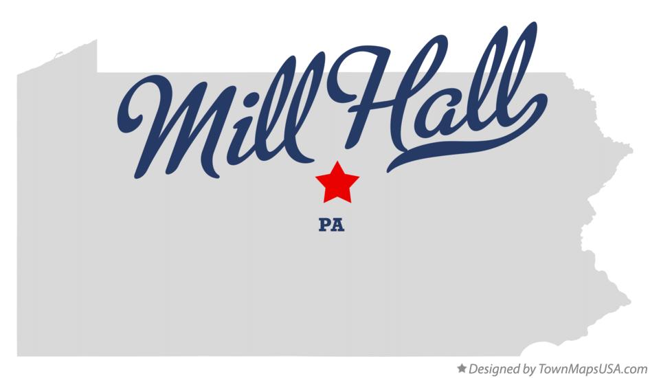 Map of Mill Hall Pennsylvania PA
