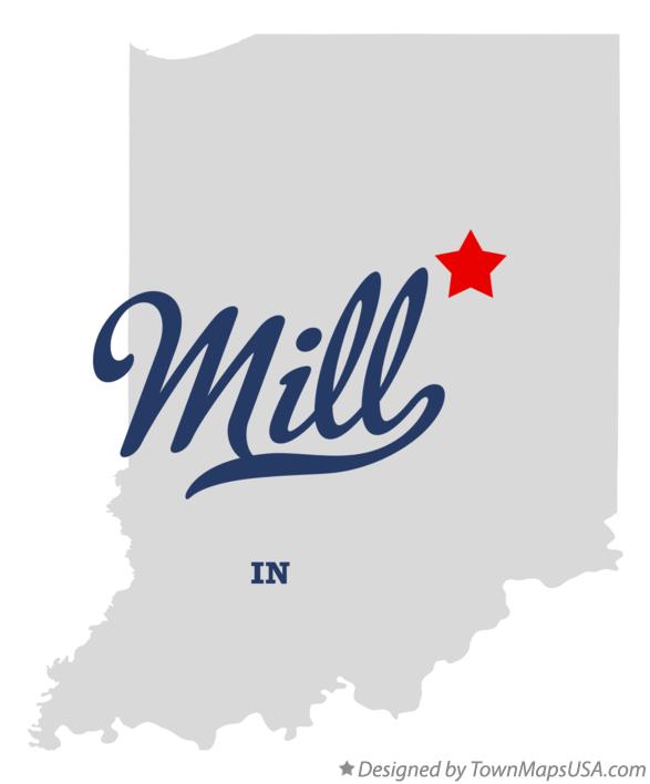 Map of Mill Indiana IN