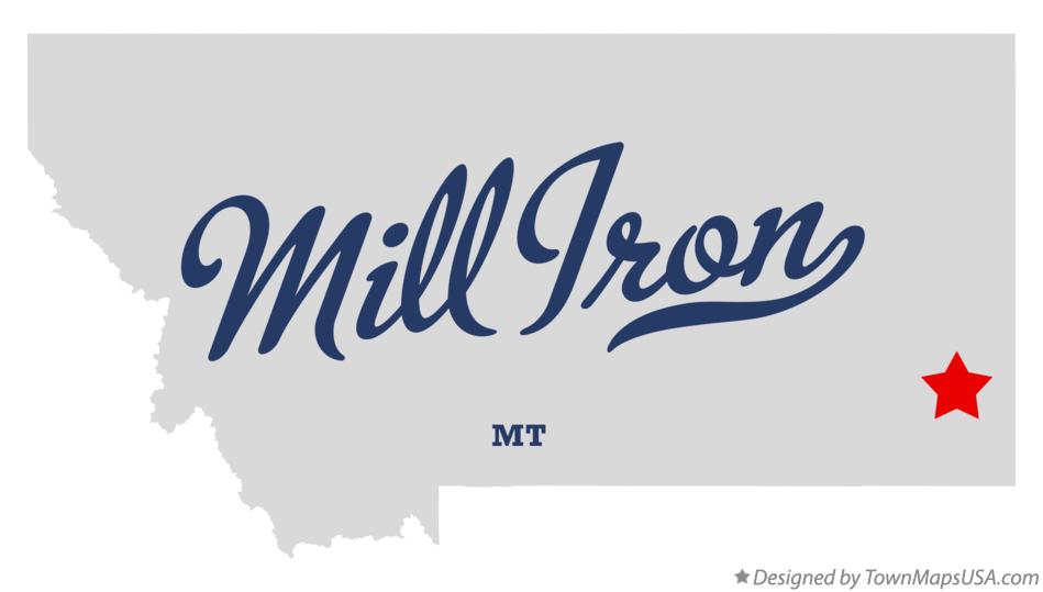 Map of Mill Iron Montana MT