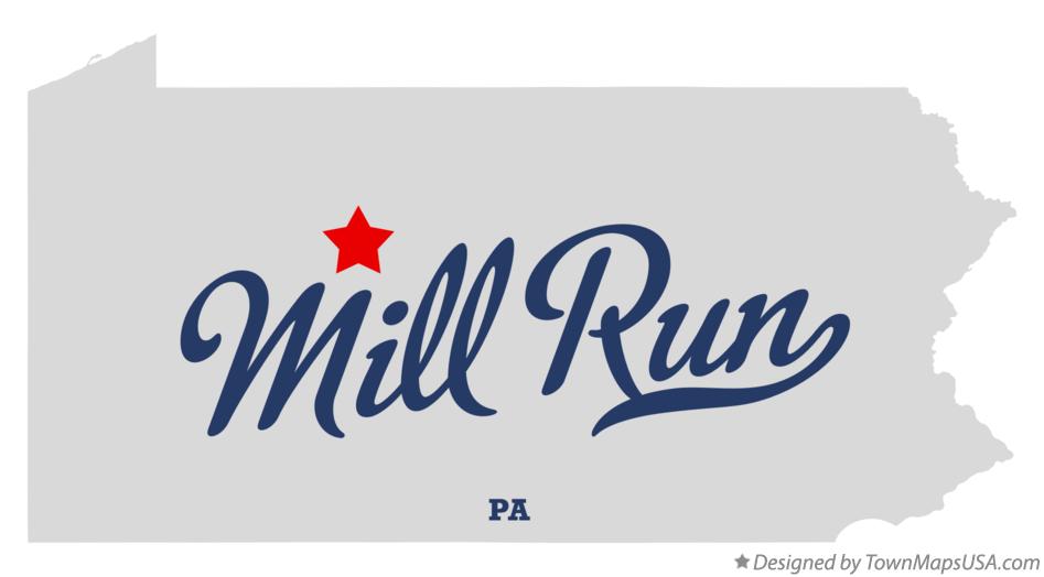 Map of Mill Run Pennsylvania PA
