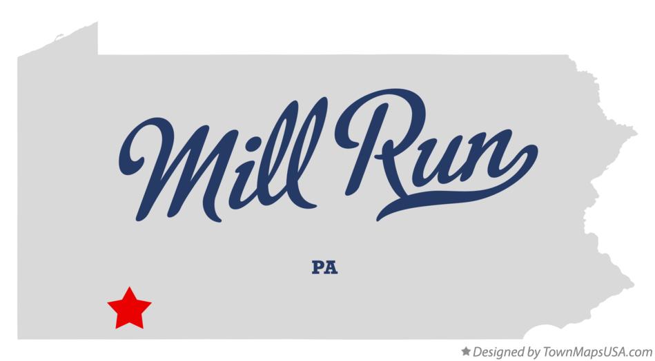 Map of Mill Run Pennsylvania PA
