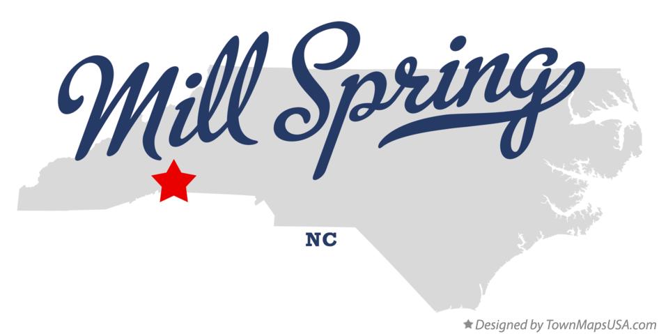 Map of Mill Spring North Carolina NC