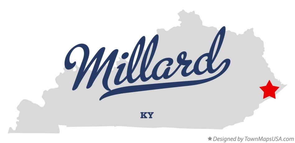 Map of Millard Kentucky KY