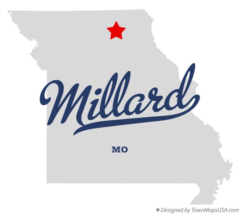 Map of Millard Missouri MO