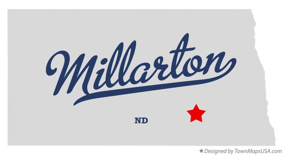 Map of Millarton North Dakota ND