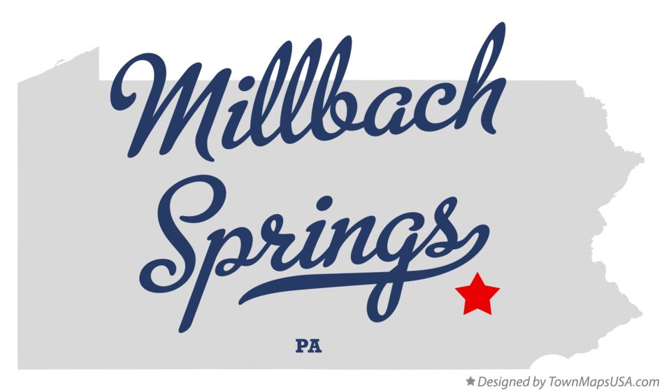 Map of Millbach Springs Pennsylvania PA