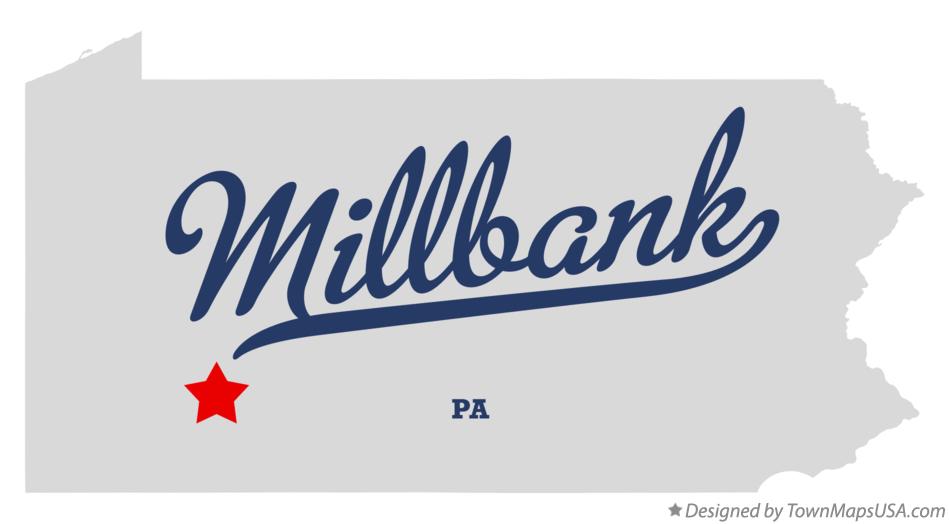 Map of Millbank Pennsylvania PA