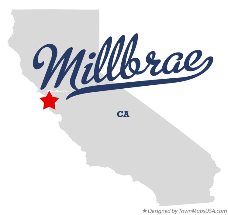 Map of Millbrae California CA