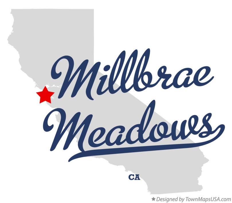 Map of Millbrae Meadows California CA