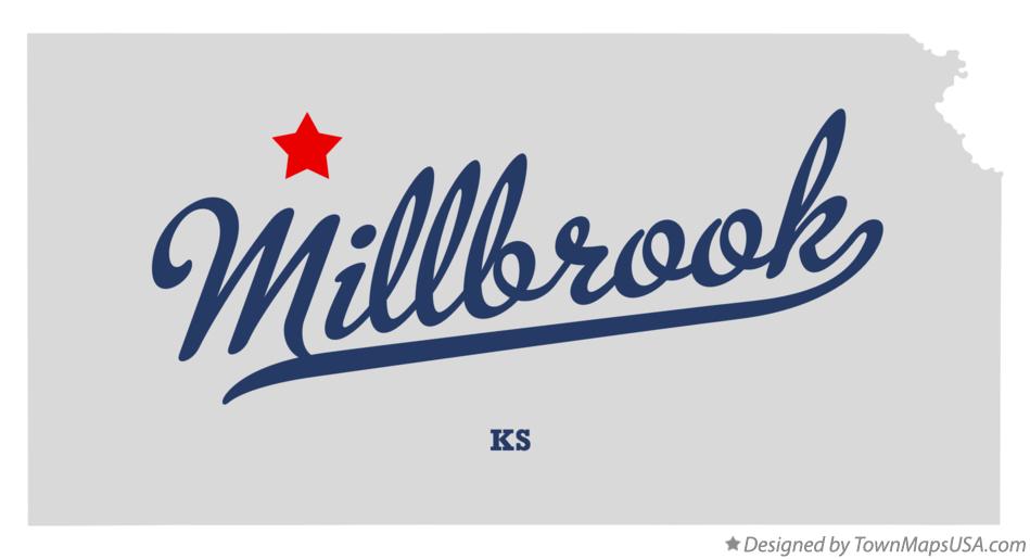 Map of Millbrook Kansas KS