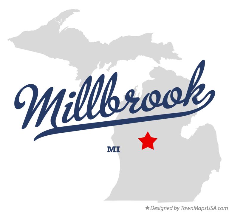 Map of Millbrook Michigan MI