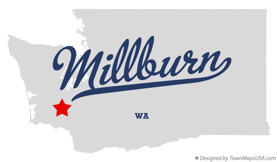 Map of Millburn Washington WA
