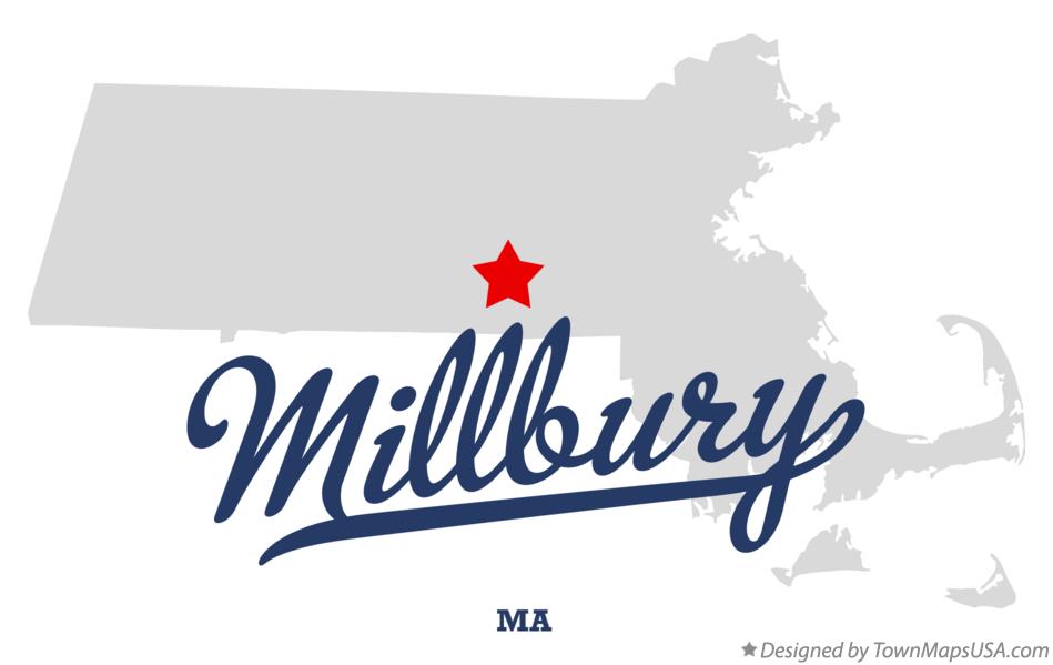 Map of Millbury Massachusetts MA