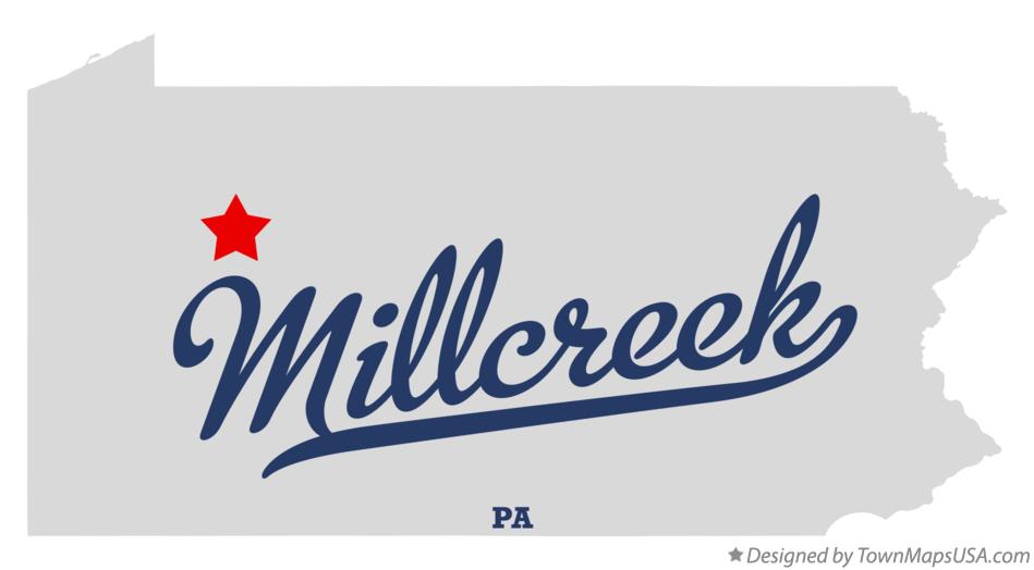 Map of Millcreek Pennsylvania PA