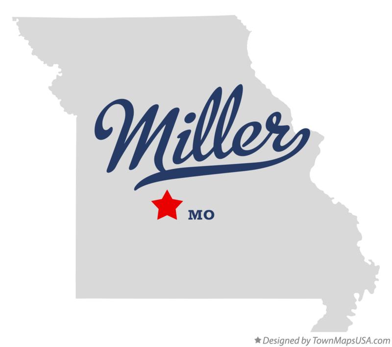 Map of Miller Missouri MO