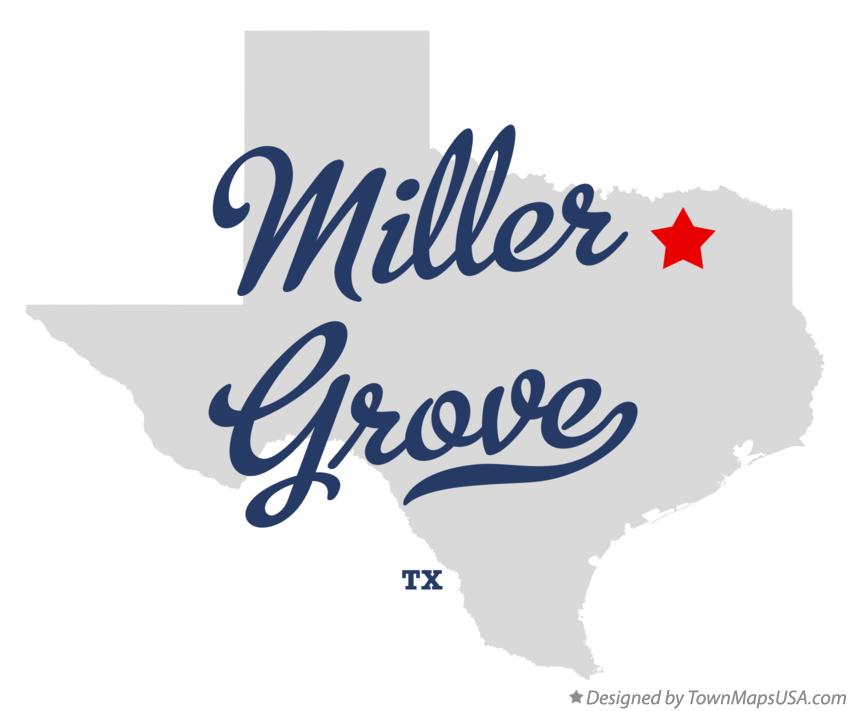 Map of Miller Grove Texas TX
