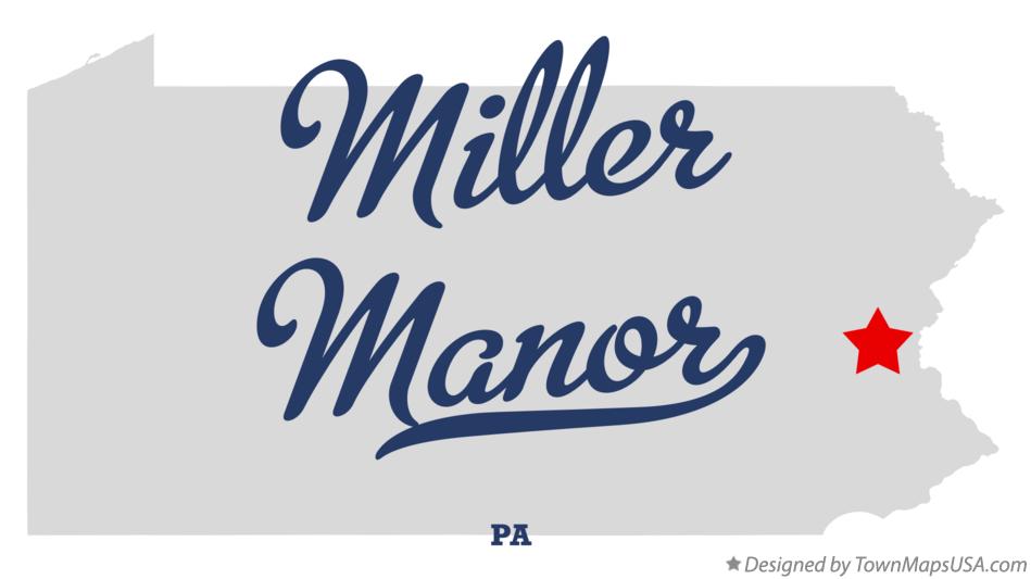 Map of Miller Manor Pennsylvania PA