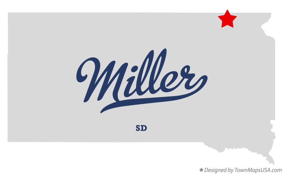Map of Miller South Dakota SD