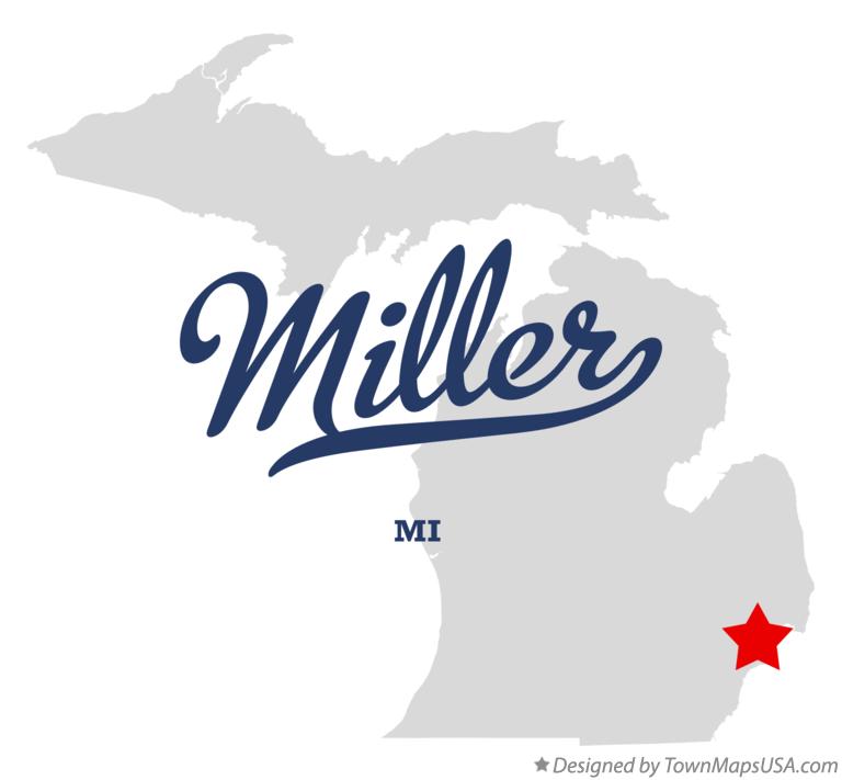 Map of Miller Michigan MI