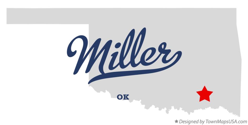Map of Miller Oklahoma OK