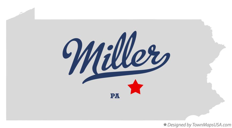 Map of Miller Pennsylvania PA