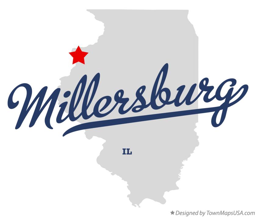 Map of Millersburg Illinois IL