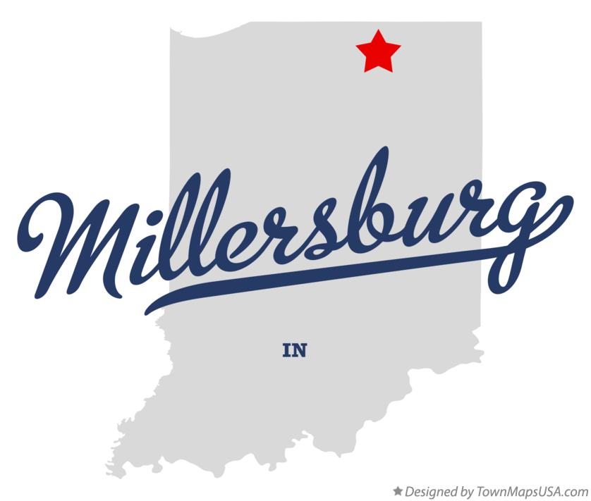 Map of Millersburg Indiana IN