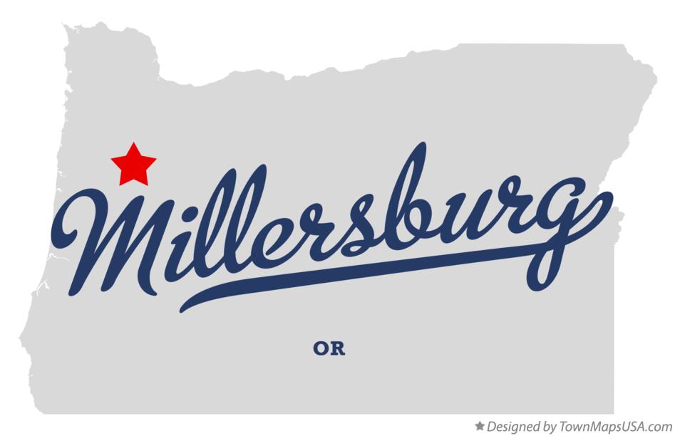 Map of Millersburg Oregon OR