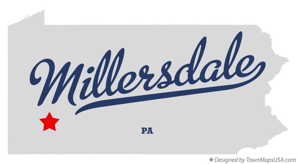 Map of Millersdale Pennsylvania PA