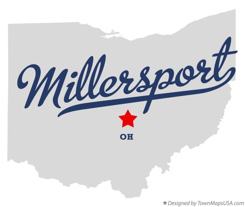 Map of Millersport Ohio OH