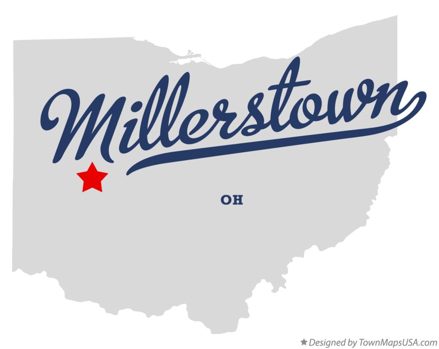 Map of Millerstown Ohio OH