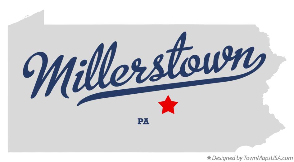 Map of Millerstown Pennsylvania PA